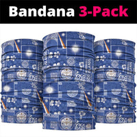 Marshall Islands Merry Christmas Neck Gaiter Pacific Patchwork Xmas Vibes LT9 package One Size: 25*50cm Blue - Polynesian Pride