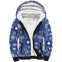 Marshall Islands Merry Christmas Sherpa Hoodie Pacific Patchwork Xmas Vibes LT9 Unisex Blue - Polynesian Pride
