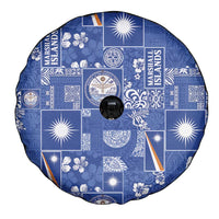 Marshall Islands Merry Christmas Spare Tire Cover Pacific Patchwork Xmas Vibes LT9 - Polynesian Pride