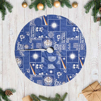 Marshall Islands Merry Christmas Tree Skirt Pacific Patchwork Xmas Vibes LT9 Casual Blue - Polynesian Pride