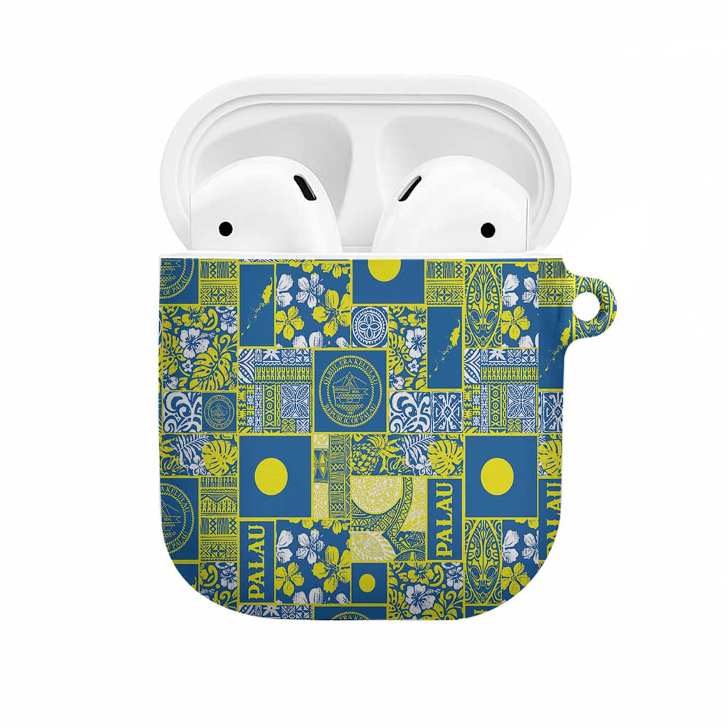 Palau Ungil Kurismas AirPods Case Pacific Patchwork Xmas Vibes LT9 Green - Polynesian Pride