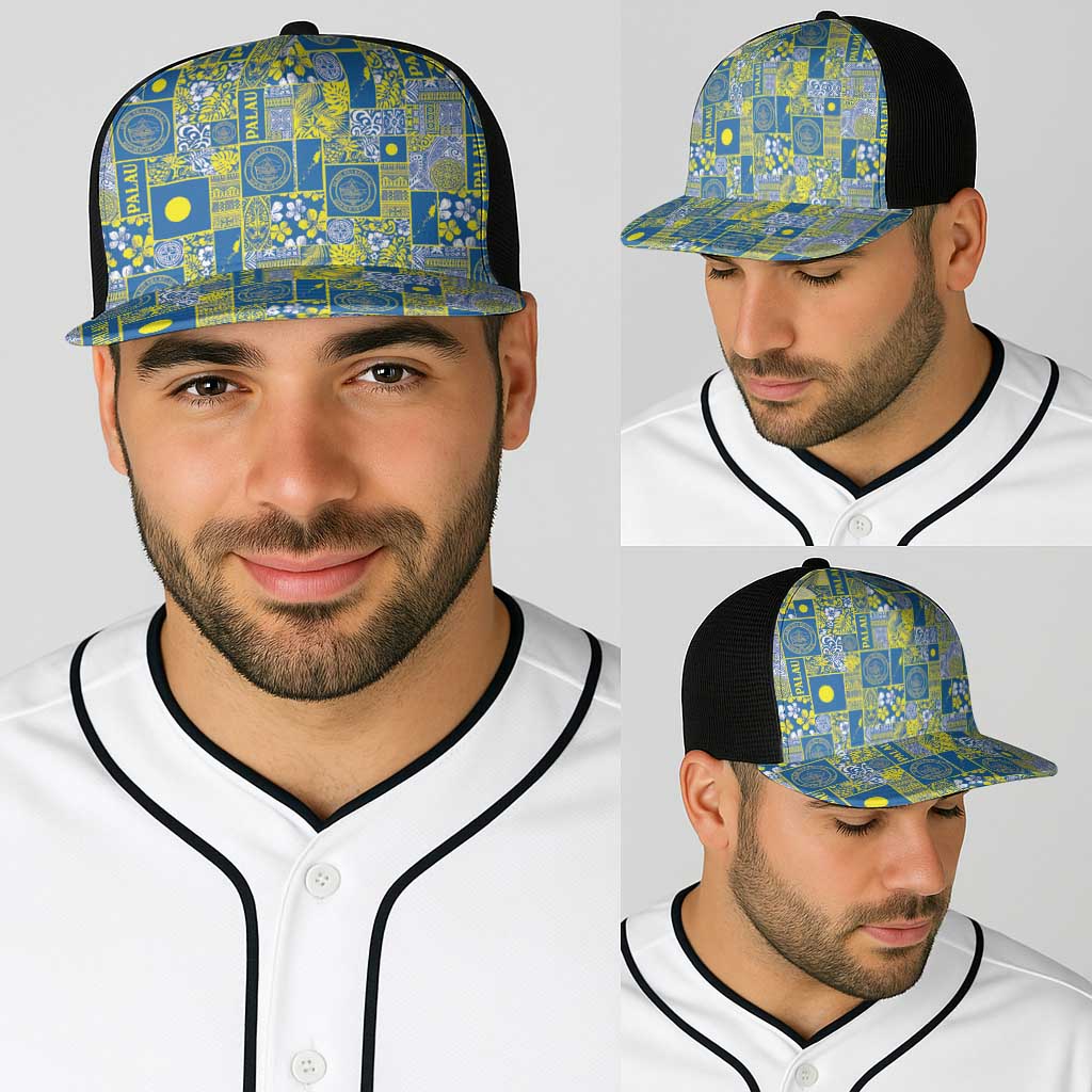 Palau Ungil Kurismas Baseball Net Cap Pacific Patchwork Xmas Vibes LT9 - Polynesian Pride