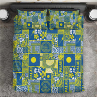 Palau Ungil Kurismas Bedding Set Pacific Patchwork Xmas Vibes LT9 Green - Polynesian Pride