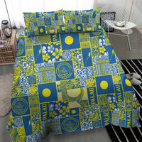 Palau Ungil Kurismas Bedding Set Pacific Patchwork Xmas Vibes LT9 - Polynesian Pride