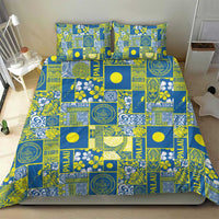 Palau Ungil Kurismas Bedding Set Pacific Patchwork Xmas Vibes LT9 - Polynesian Pride