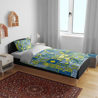 Palau Ungil Kurismas Bedding Set Pacific Patchwork Xmas Vibes LT9 - Polynesian Pride