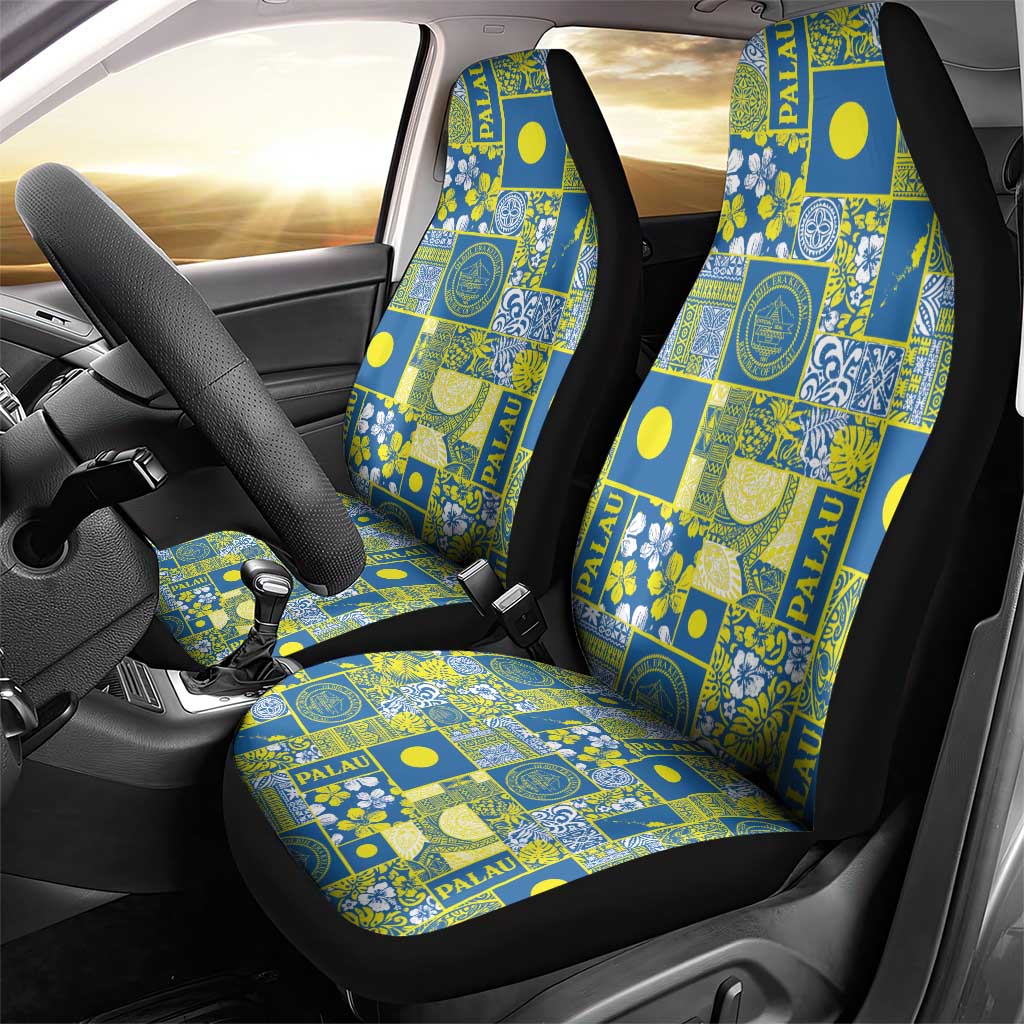 Palau Ungil Kurismas Car Seat Cover Pacific Patchwork Xmas Vibes LT9 - Polynesian Pride