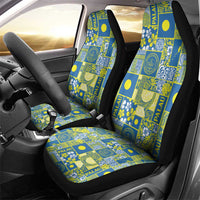 Palau Ungil Kurismas Car Seat Cover Pacific Patchwork Xmas Vibes LT9 - Polynesian Pride