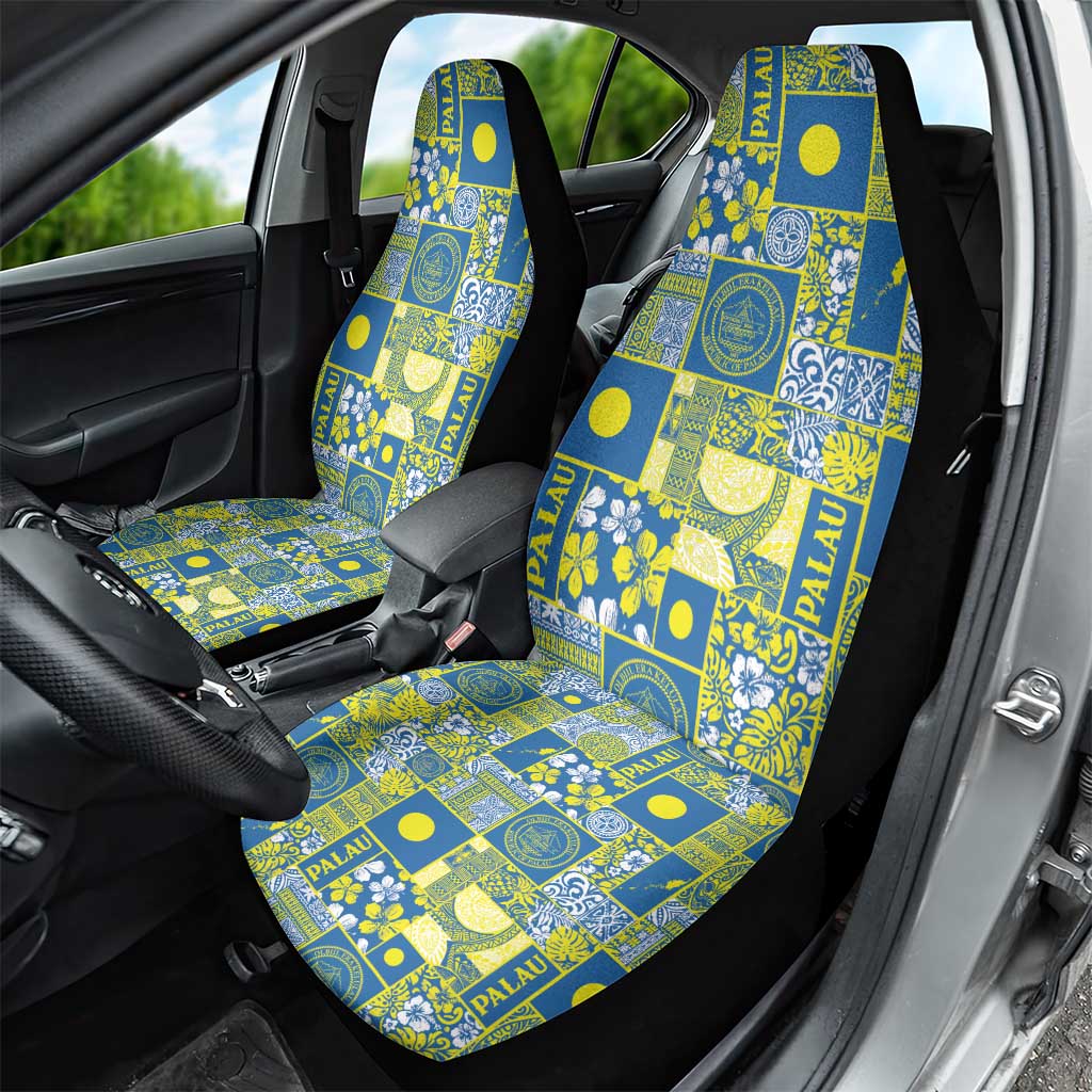 Palau Ungil Kurismas Car Seat Cover Pacific Patchwork Xmas Vibes LT9 - Polynesian Pride