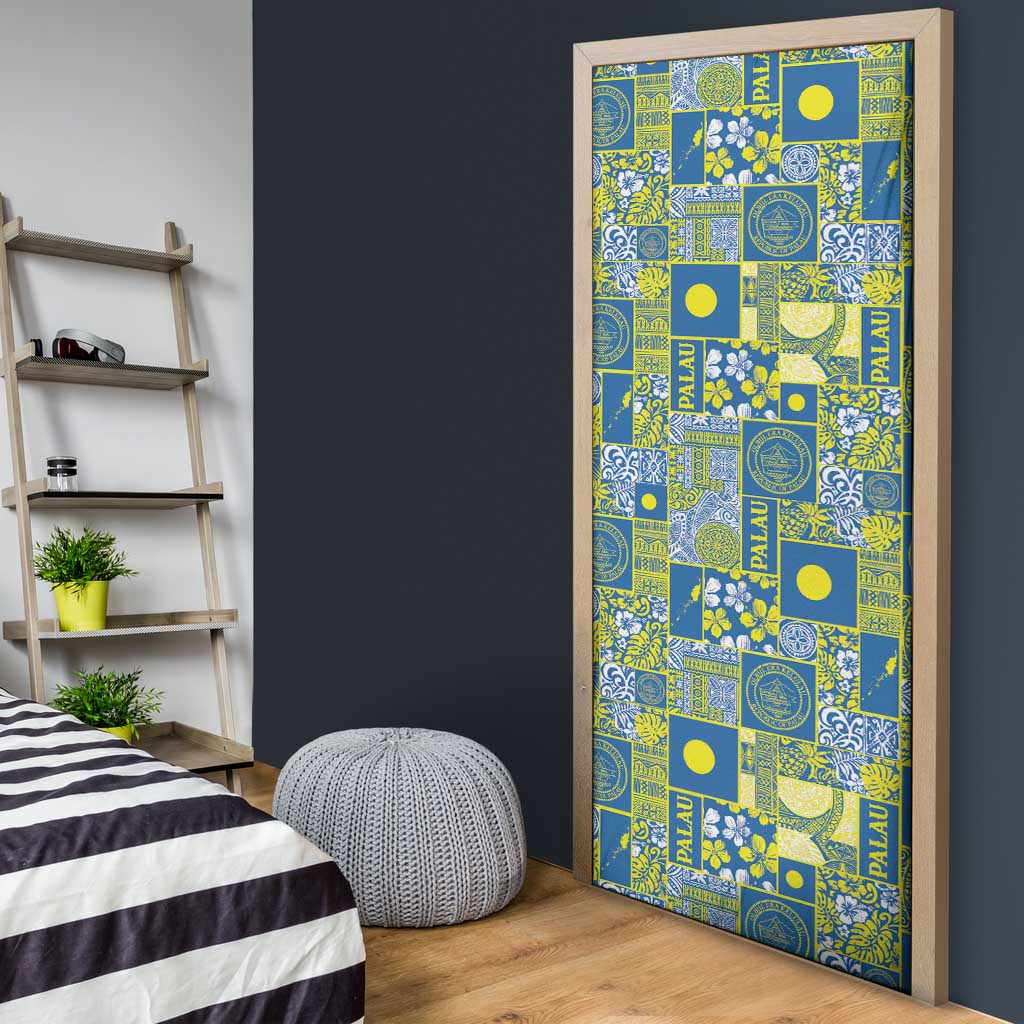 Palau Ungil Kurismas Door Cover Pacific Patchwork Xmas Vibes LT9 - Polynesian Pride