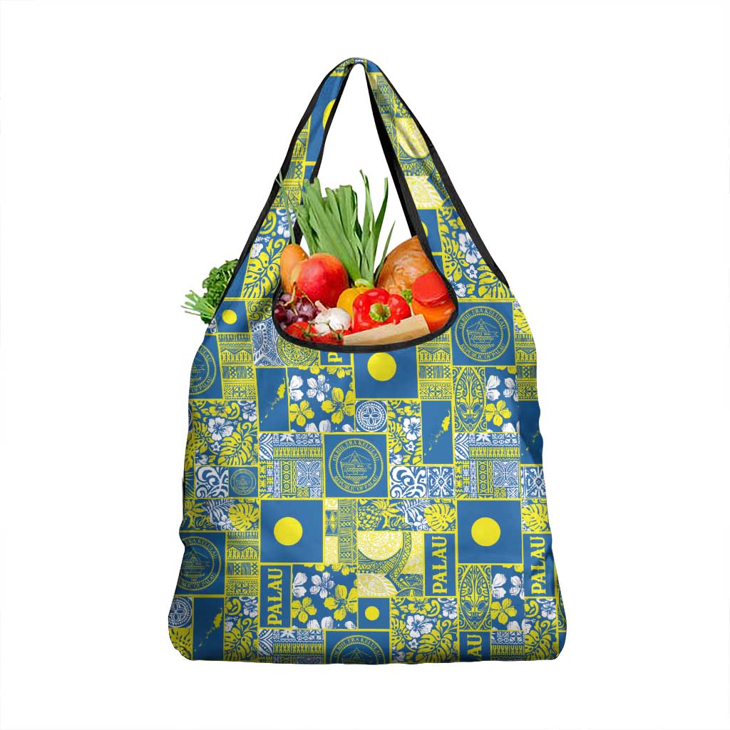Palau Ungil Kurismas Grocery Bag Pacific Patchwork Xmas Vibes LT9 1-pack One Size Green - Polynesian Pride