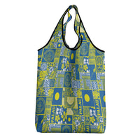 Palau Ungil Kurismas Grocery Bag Pacific Patchwork Xmas Vibes LT9 - Polynesian Pride
