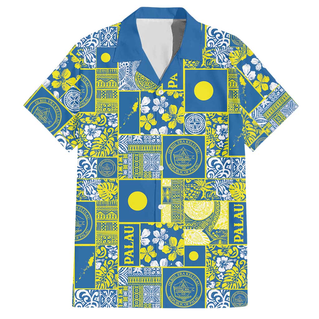 Palau Ungil Kurismas Hawaiian Shirt Pacific Patchwork Xmas Vibes LT9 Green - Polynesian Pride