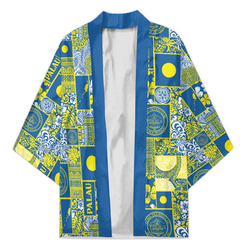 Palau Ungil Kurismas Kimono Pacific Patchwork Xmas Vibes LT9 Unisex Green - Polynesian Pride