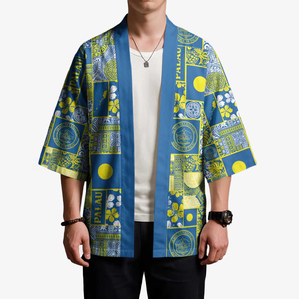 Palau Ungil Kurismas Kimono Pacific Patchwork Xmas Vibes LT9 - Polynesian Pride