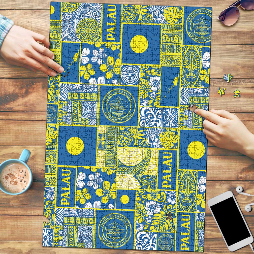 Palau Ungil Kurismas Puzzle Pacific Patchwork Xmas Vibes LT9 Green - Polynesian Pride
