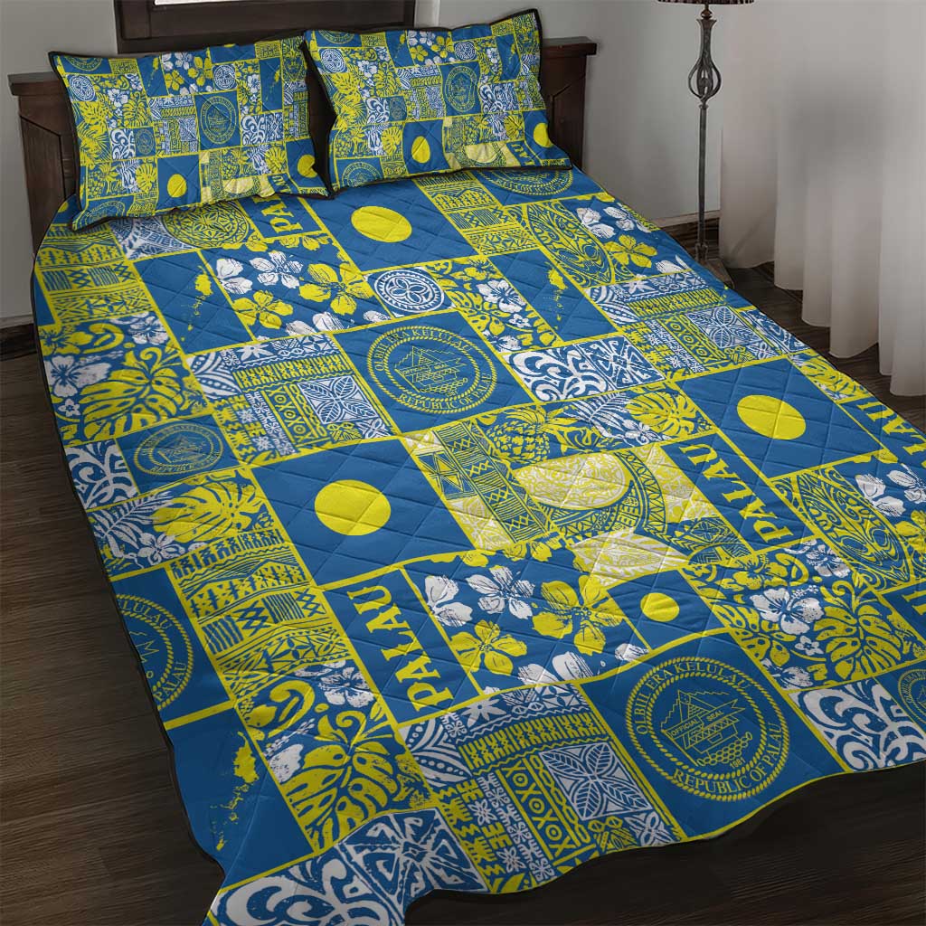 Palau Ungil Kurismas Quilt Bed Set Pacific Patchwork Xmas Vibes LT9 Green - Polynesian Pride