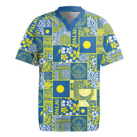 Palau Ungil Kurismas Rugby Jersey Pacific Patchwork Xmas Vibes LT9 Green - Polynesian Pride