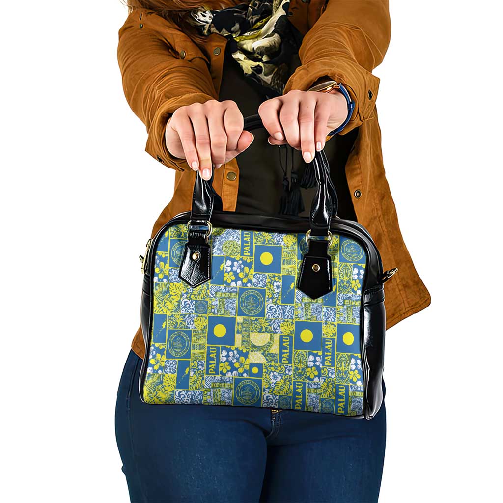 Palau Ungil Kurismas Shoulder Handbag Pacific Patchwork Xmas Vibes LT9 One Size Green - Polynesian Pride