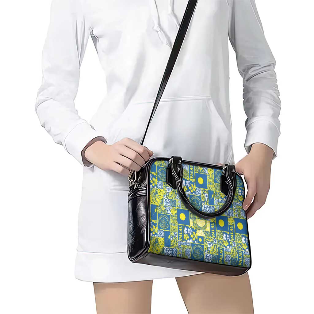 Palau Ungil Kurismas Shoulder Handbag Pacific Patchwork Xmas Vibes LT9 - Polynesian Pride