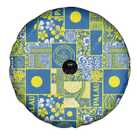 Palau Ungil Kurismas Spare Tire Cover Pacific Patchwork Xmas Vibes LT9 - Polynesian Pride