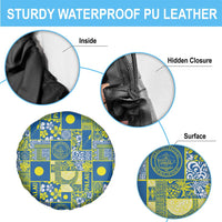 Palau Ungil Kurismas Spare Tire Cover Pacific Patchwork Xmas Vibes LT9 - Polynesian Pride