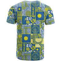 Palau Ungil Kurismas T Shirt Pacific Patchwork Xmas Vibes LT9 - Polynesian Pride