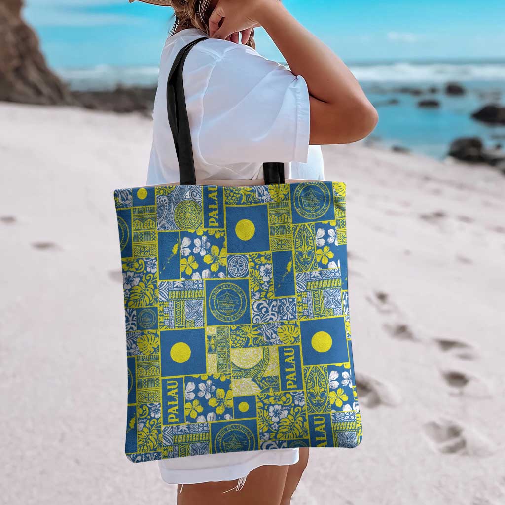 Palau Ungil Kurismas Tote Bag Pacific Patchwork Xmas Vibes LT9 - Polynesian Pride