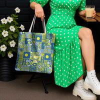 Palau Ungil Kurismas Tote Bag Pacific Patchwork Xmas Vibes LT9 - Polynesian Pride