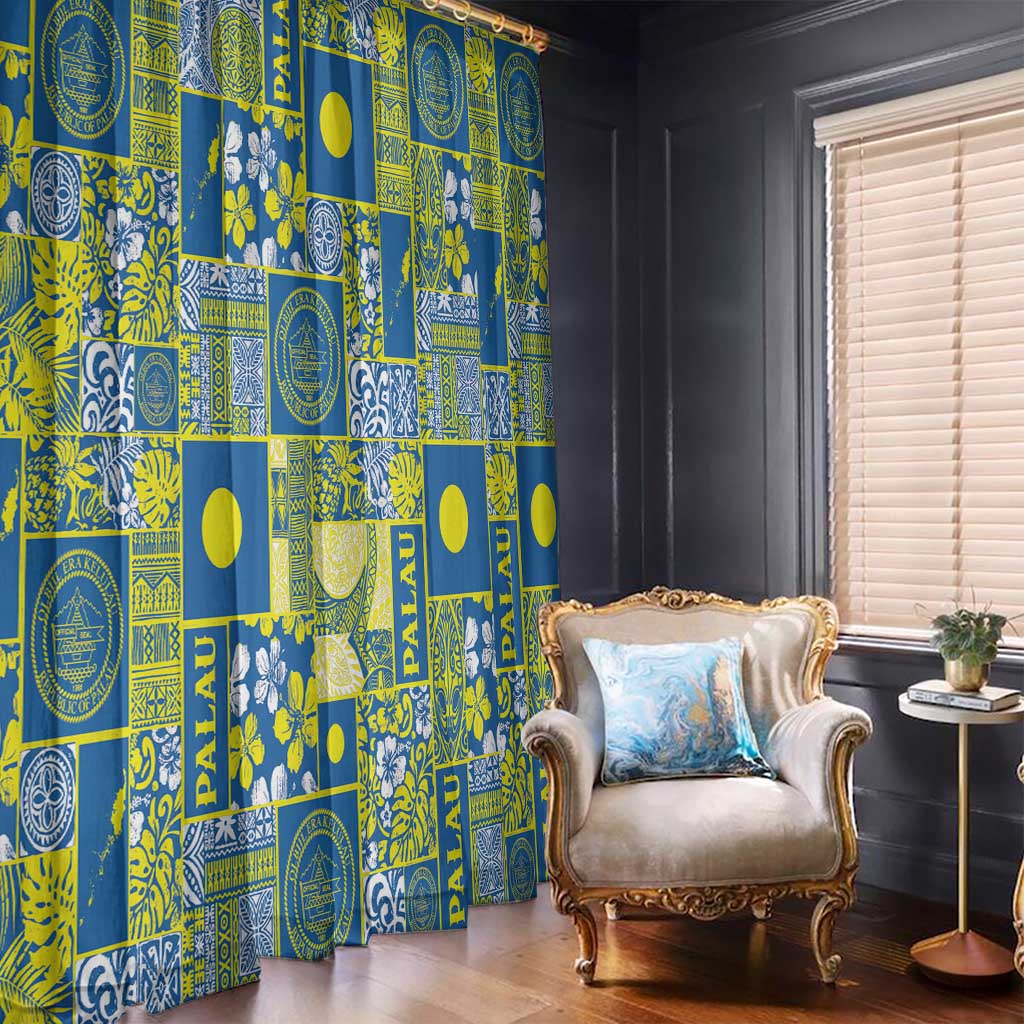 Palau Ungil Kurismas Window Curtain Pacific Patchwork Xmas Vibes LT9 - Polynesian Pride