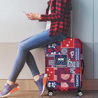 Red Samoa Manuia Le Kerisimasi Luggage Cover Pacific Patchwork Xmas Vibes LT9 - Polynesian Pride