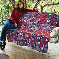 Red Samoa Manuia Le Kerisimasi Quilt Pacific Patchwork Xmas Vibes LT9 - Polynesian Pride