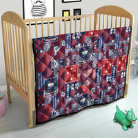 Red Samoa Manuia Le Kerisimasi Quilt Pacific Patchwork Xmas Vibes LT9 - Polynesian Pride