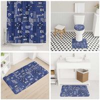Blue Samoa Manuia Le Kerisimasi Bathroom Set Pacific Patchwork Xmas Vibes LT9 - Polynesian Pride