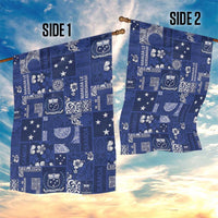 Blue Samoa Manuia Le Kerisimasi Garden Flag Pacific Patchwork Xmas Vibes LT9 - Polynesian Pride