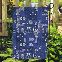 Blue Samoa Manuia Le Kerisimasi Garden Flag Pacific Patchwork Xmas Vibes LT9 Garden Flag Blue - Polynesian Pride