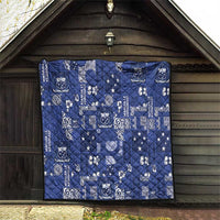 Blue Samoa Manuia Le Kerisimasi Quilt Pacific Patchwork Xmas Vibes LT9 - Polynesian Pride