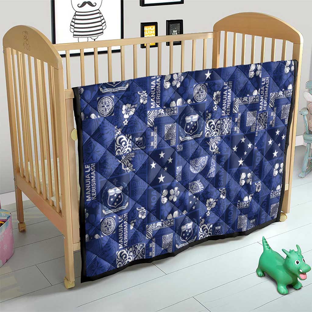 Blue Samoa Manuia Le Kerisimasi Quilt Pacific Patchwork Xmas Vibes LT9 - Polynesian Pride