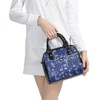 Blue Samoa Manuia Le Kerisimasi Shoulder Handbag Pacific Patchwork Xmas Vibes LT9 - Polynesian Pride