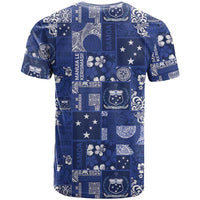 Blue Samoa Manuia Le Kerisimasi T Shirt Pacific Patchwork Xmas Vibes LT9 - Polynesian Pride