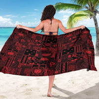 Dark Samoa Manuia Le Kerisimasi Sarong Pacific Patchwork Xmas Vibes LT9 - Polynesian Pride