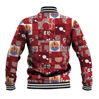 Tahiti Oaoa I Teie Noera Baseball Jacket Pacific Patchwork Xmas Vibes LT9 - Polynesian Pride