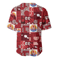 Tahiti Oaoa I Teie Noera Baseball Jersey Pacific Patchwork Xmas Vibes LT9 - Polynesian Pride