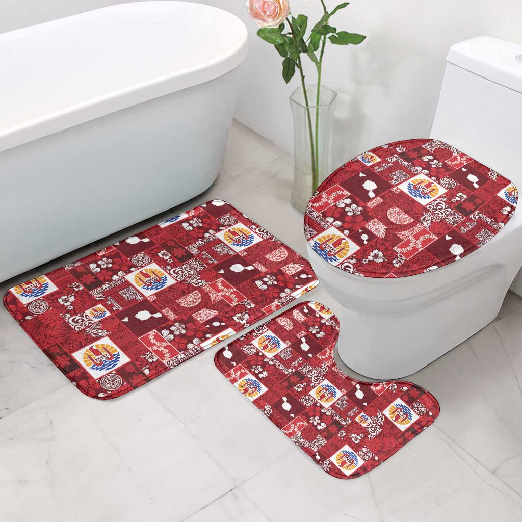 Tahiti Oaoa I Teie Noera Bathroom Set Pacific Patchwork Xmas Vibes LT9 - Polynesian Pride