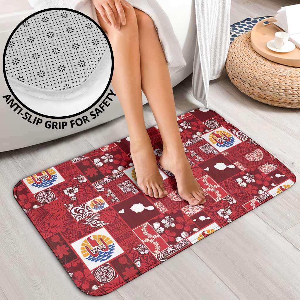 Tahiti Oaoa I Teie Noera Bathroom Set Pacific Patchwork Xmas Vibes LT9 - Polynesian Pride