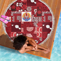 Tahiti Oaoa I Teie Noera Beach Blanket Pacific Patchwork Xmas Vibes LT9 - Polynesian Pride