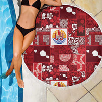 Tahiti Oaoa I Teie Noera Beach Blanket Pacific Patchwork Xmas Vibes LT9 - Polynesian Pride