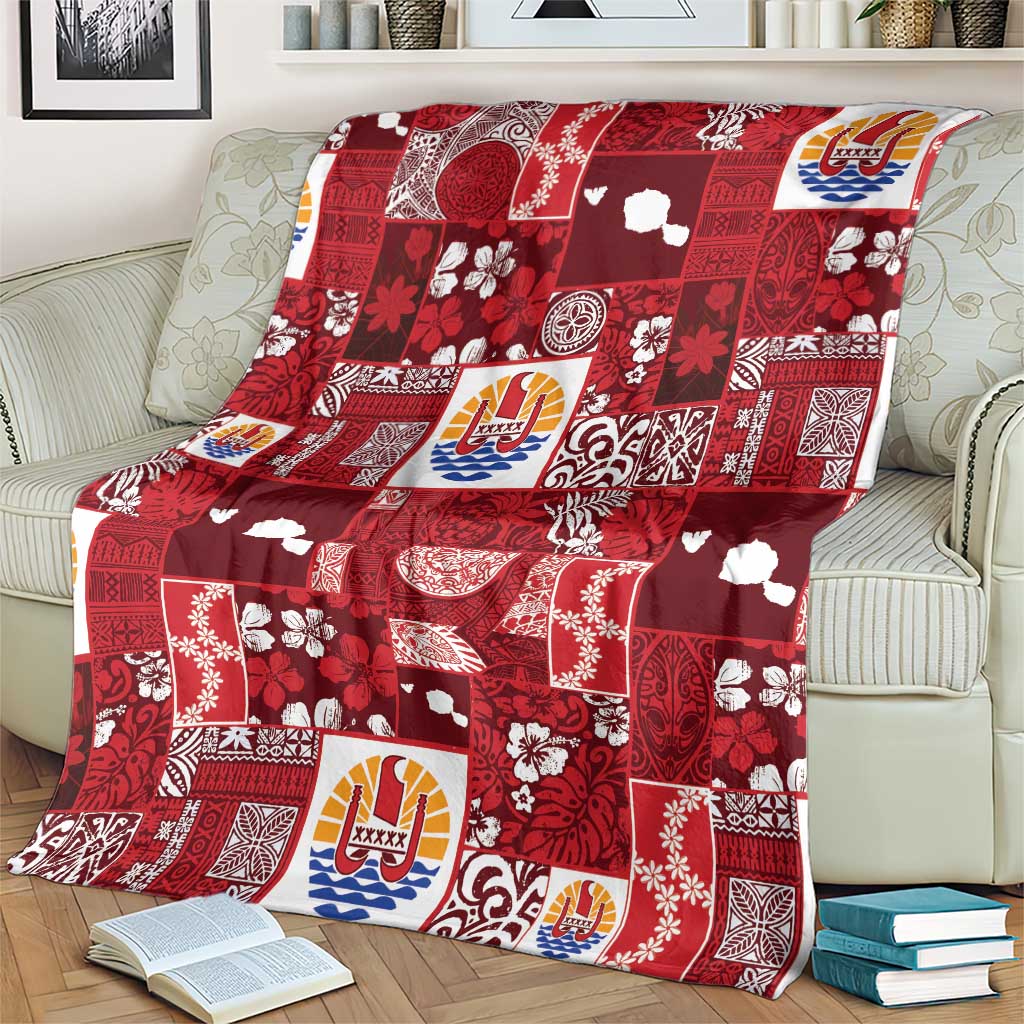 Tahiti Oaoa I Teie Noera Blanket Pacific Patchwork Xmas Vibes LT9 - Polynesian Pride