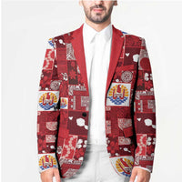 Tahiti Oaoa I Teie Noera Blazer Pacific Patchwork Xmas Vibes LT9 - Polynesian Pride