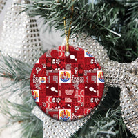 Tahiti Oaoa I Teie Noera Ceramic Ornament Pacific Patchwork Xmas Vibes LT9 - Polynesian Pride